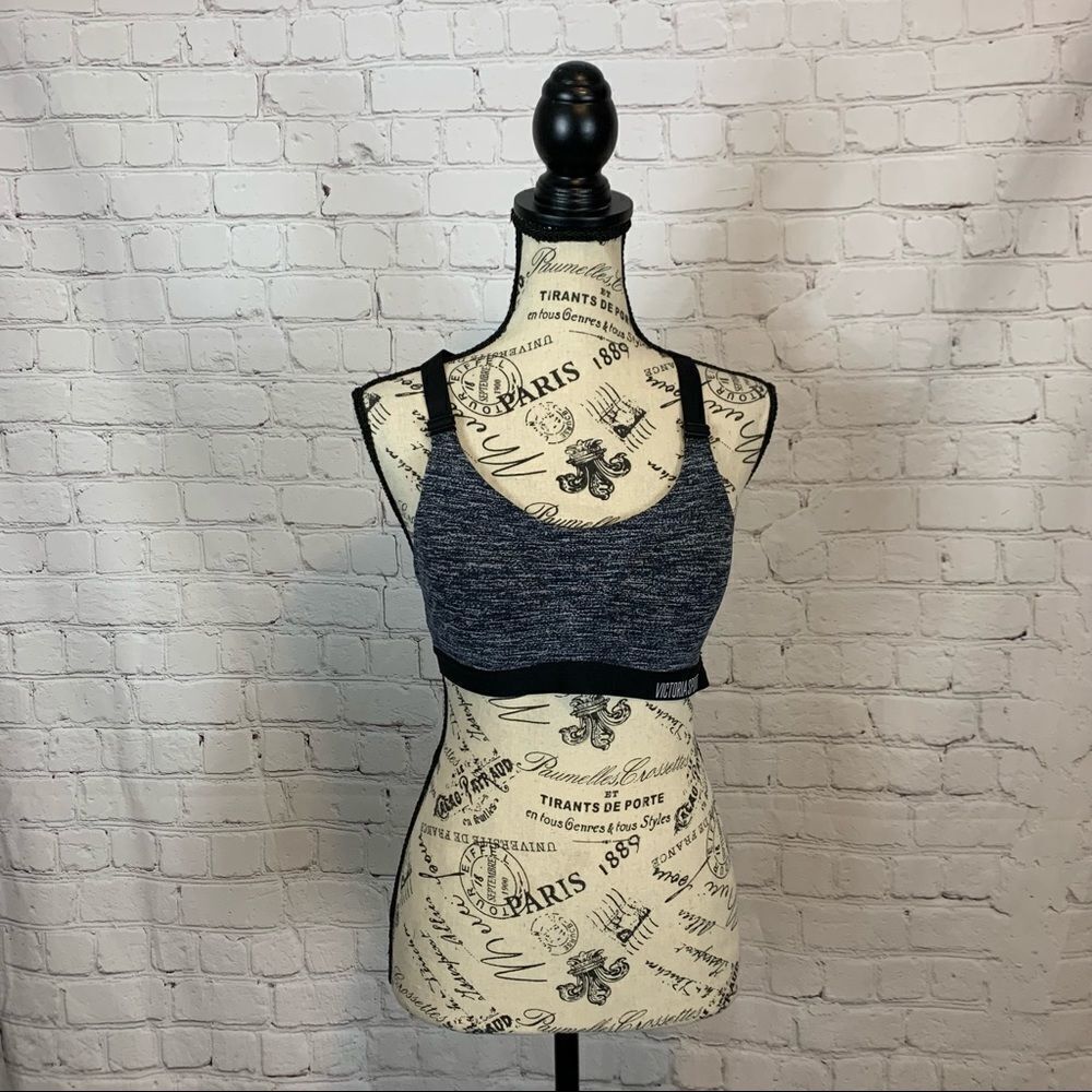 Victoria’s Secret Size Small Sports Bra Heathered Gray Racer Back